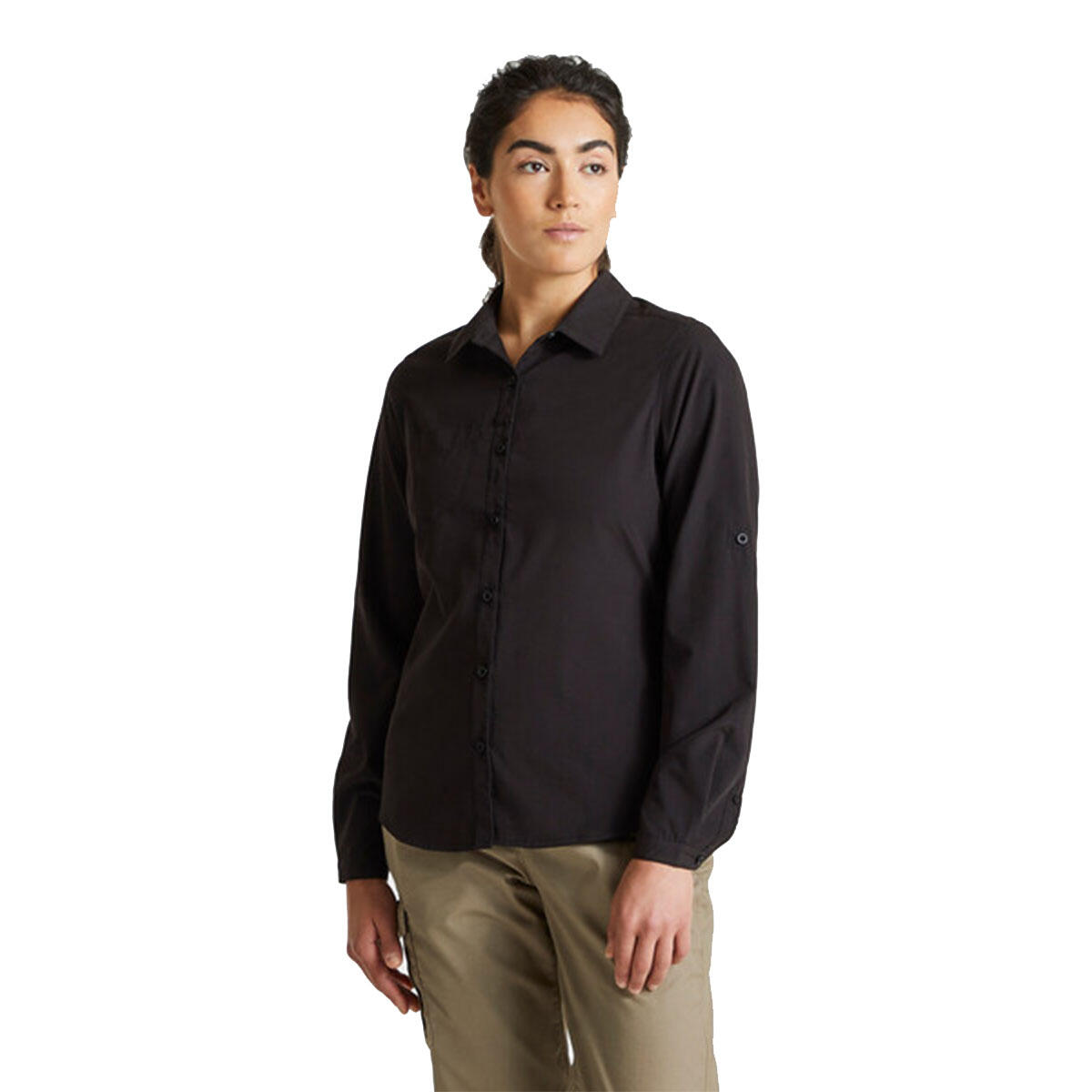 Camicia Manica Lunga Donna Craghoppers Expert Kiwi Nero 2/5