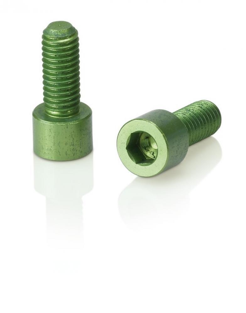 XLC Schrauben für Trinkflaschenhalter 2er Set, limegreen 2/2