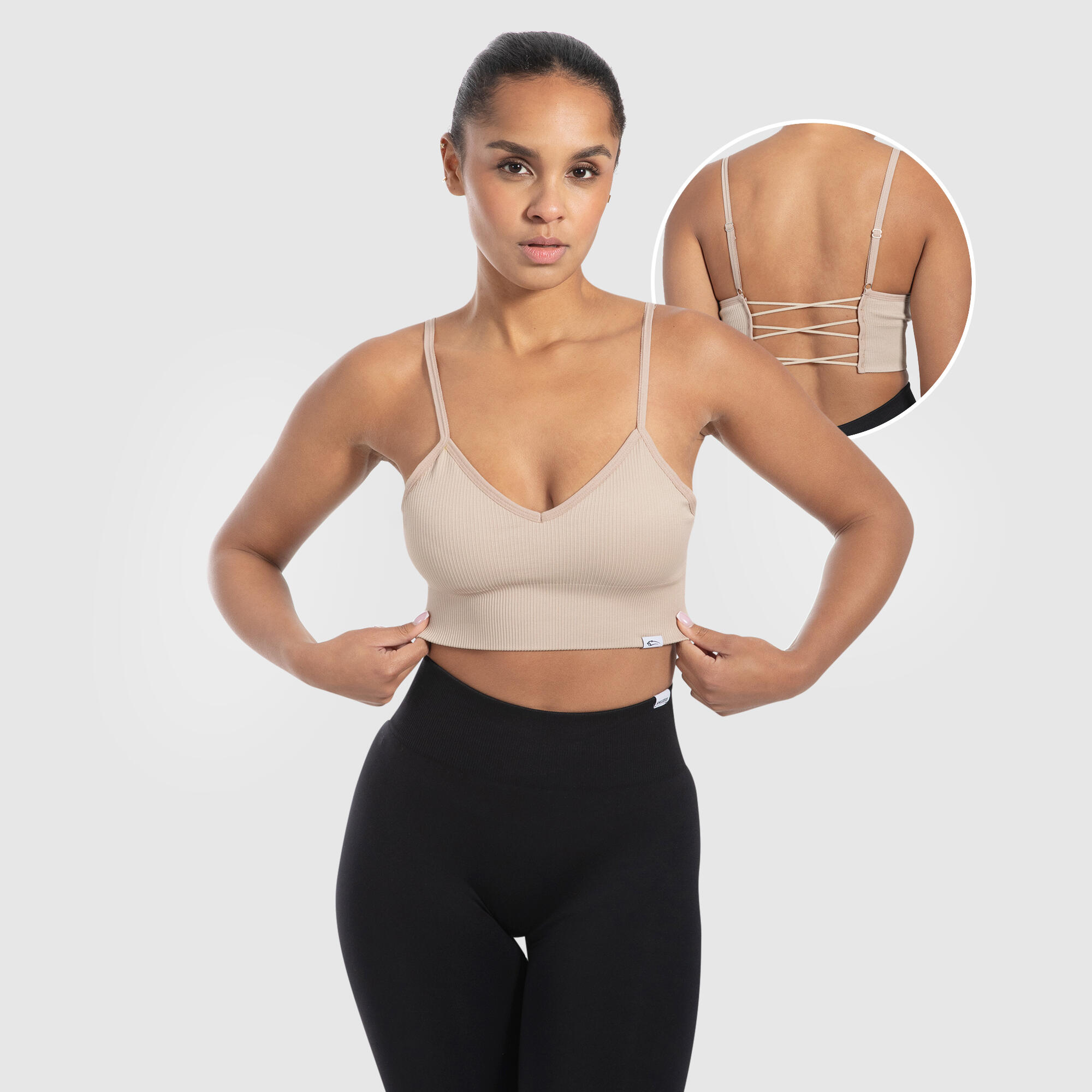 SMILODOX Damen Sport BH Alma Beige