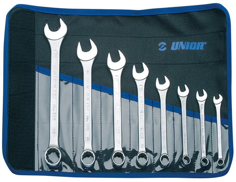 Conjunto misto de chaves planas Unior com estojo 2/2