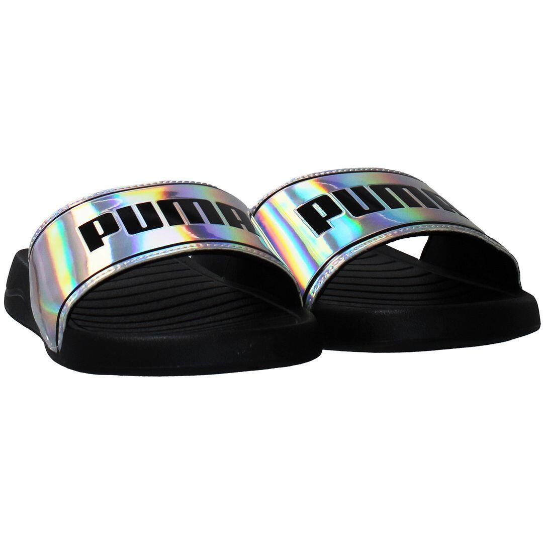 PUMA Puma Popcat 20 Iridescent Womens Black/Silver Sliders