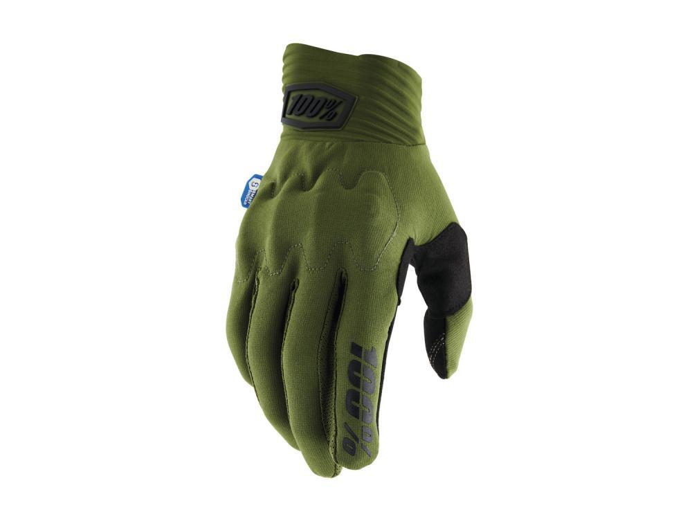 100% 100% Cognito Smart Shock Gloves army grün schwarz M