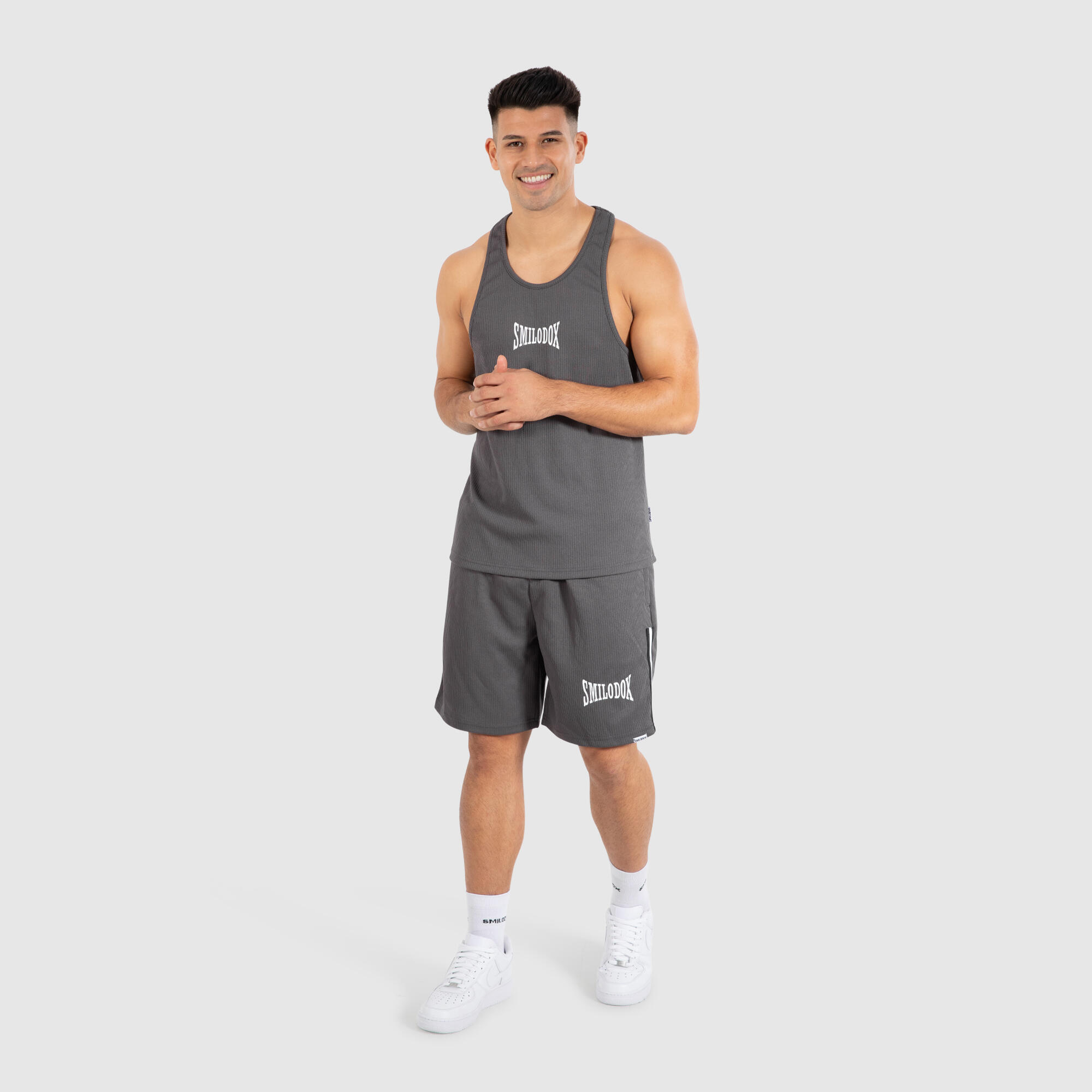Herren Stringer Top Classic Ripp Anthrazit 3/6