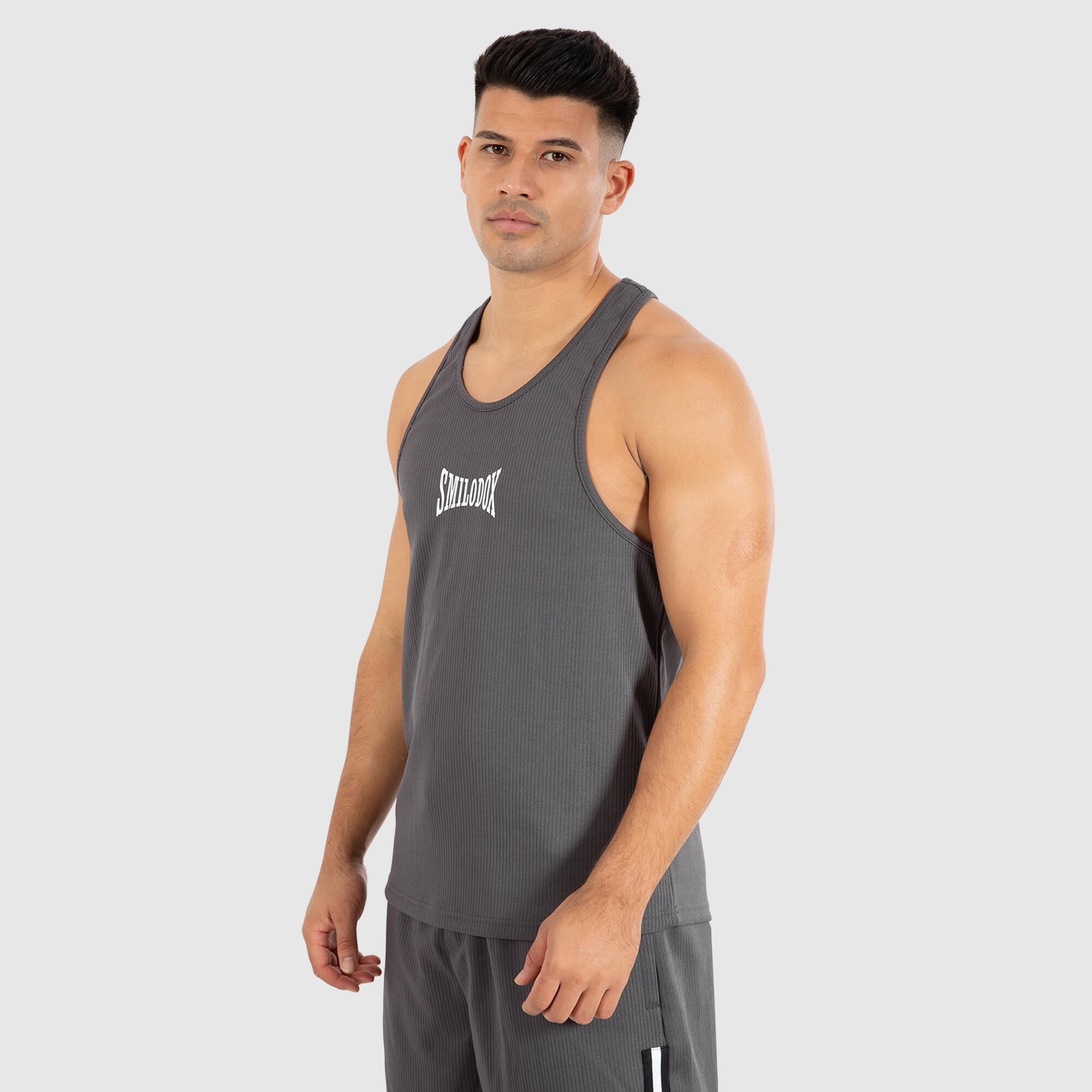 Herren Stringer Top Classic Ripp Anthrazit 2/6
