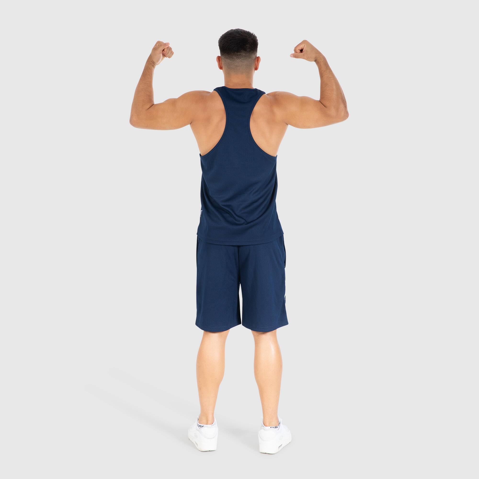 Herren Stringer Top Classic Ripp Blau 3/6