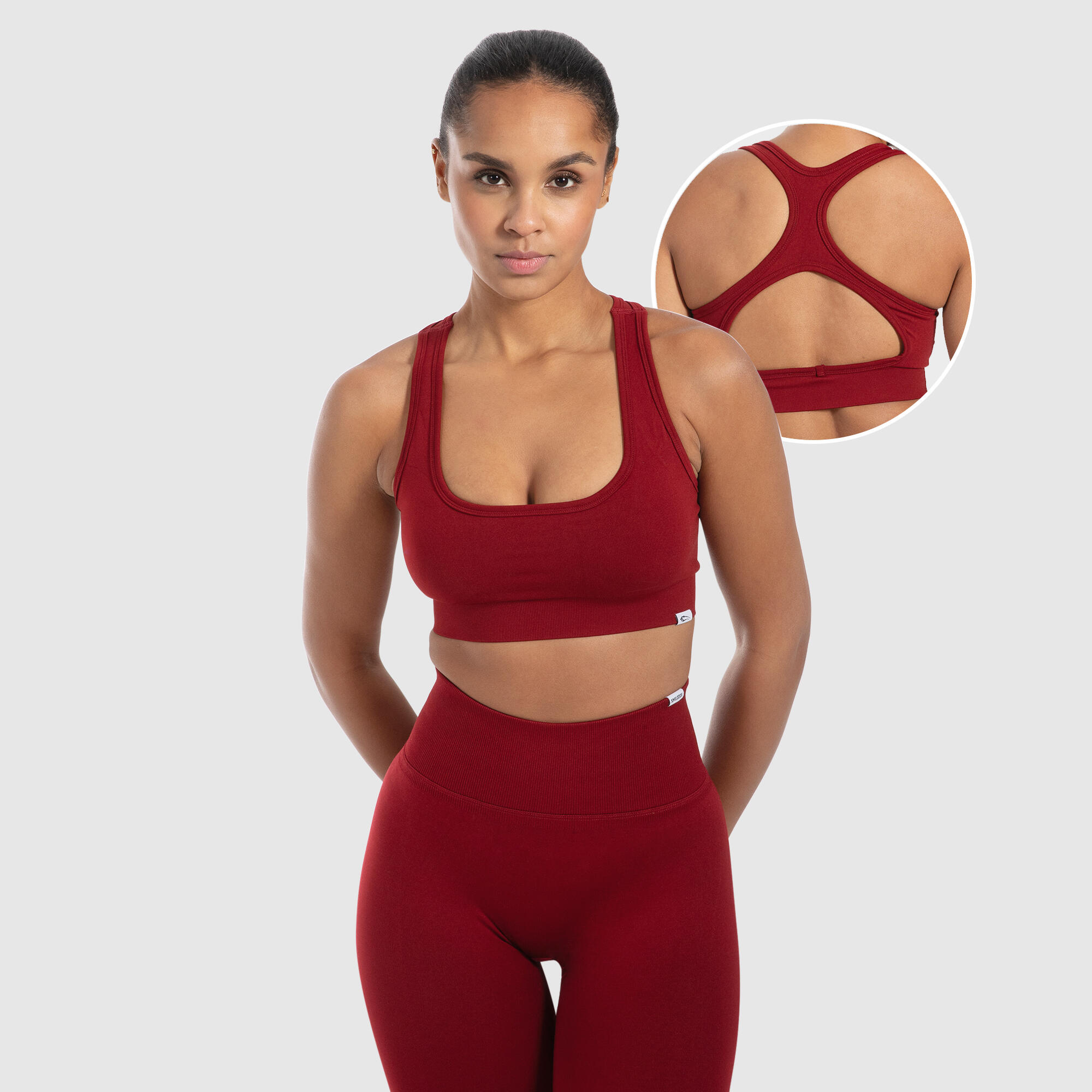 SMILODOX Damen Sport BH Louisa Bordeaux