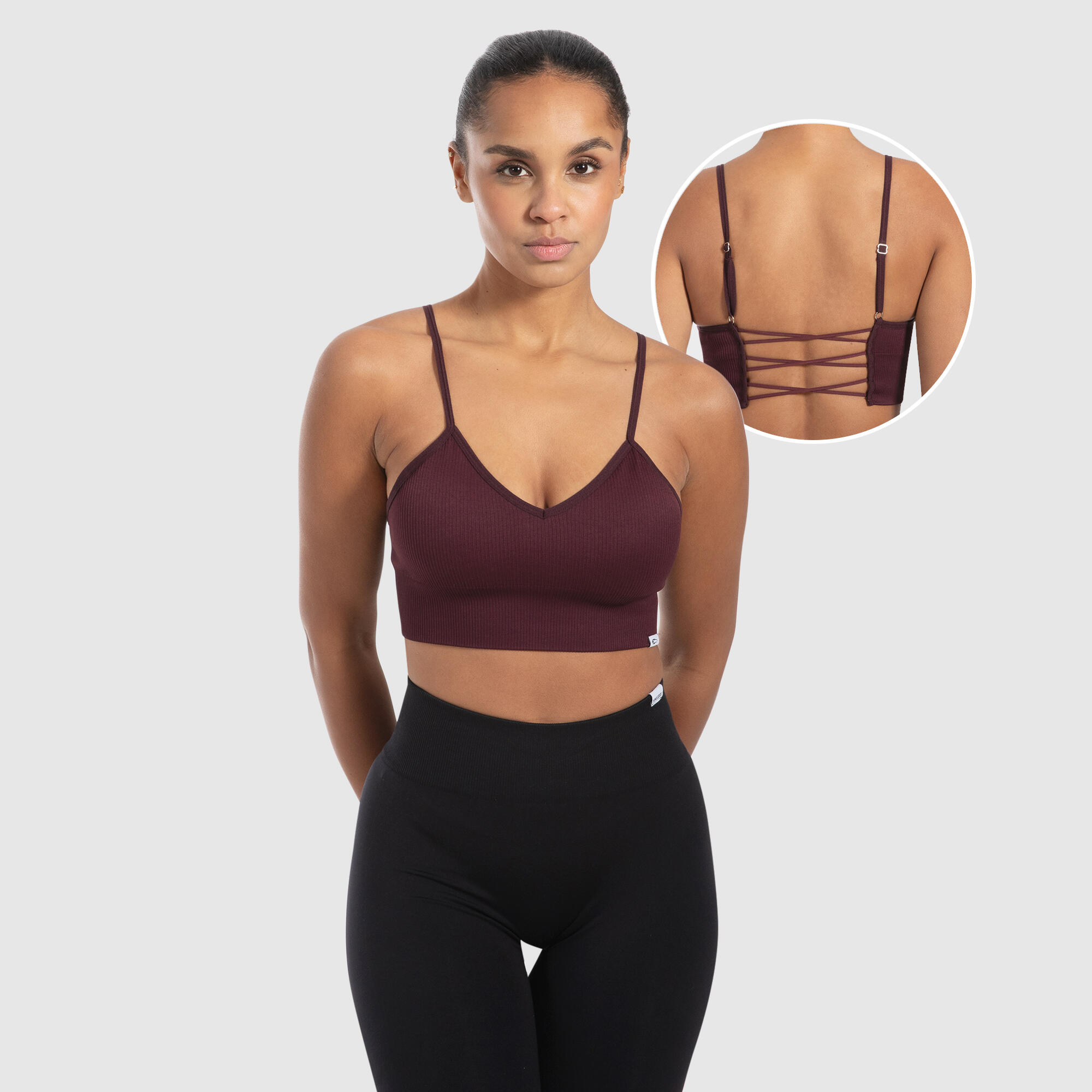 SMILODOX Damen Sport BH Alma Dunkel Lila