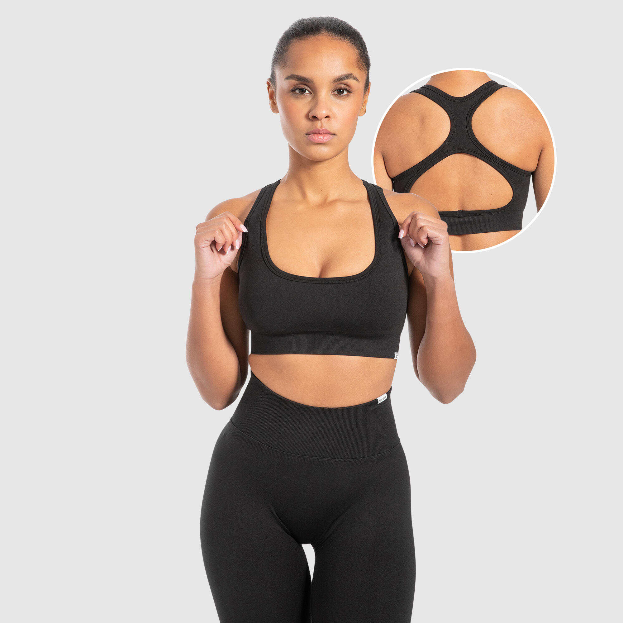 SMILODOX Damen Sport BH Louisa Schwarz