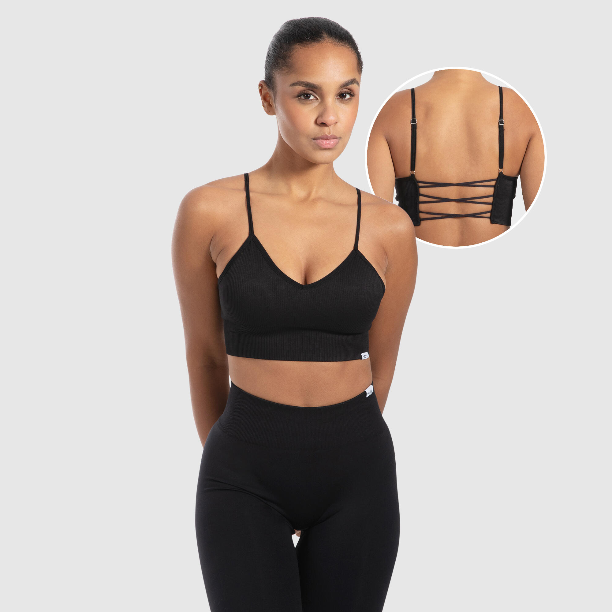 SMILODOX Damen Sport BH Alma Schwarz