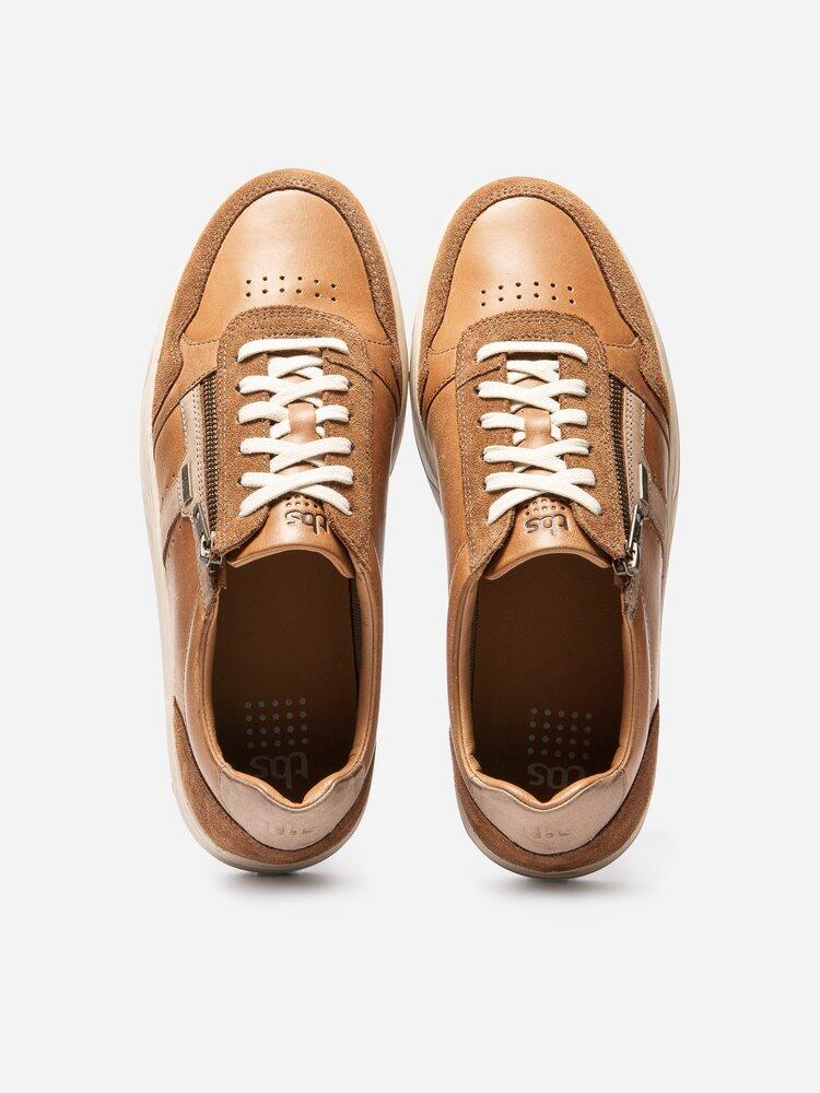 Baskets zippées homme THEOZIP Tan 3/4