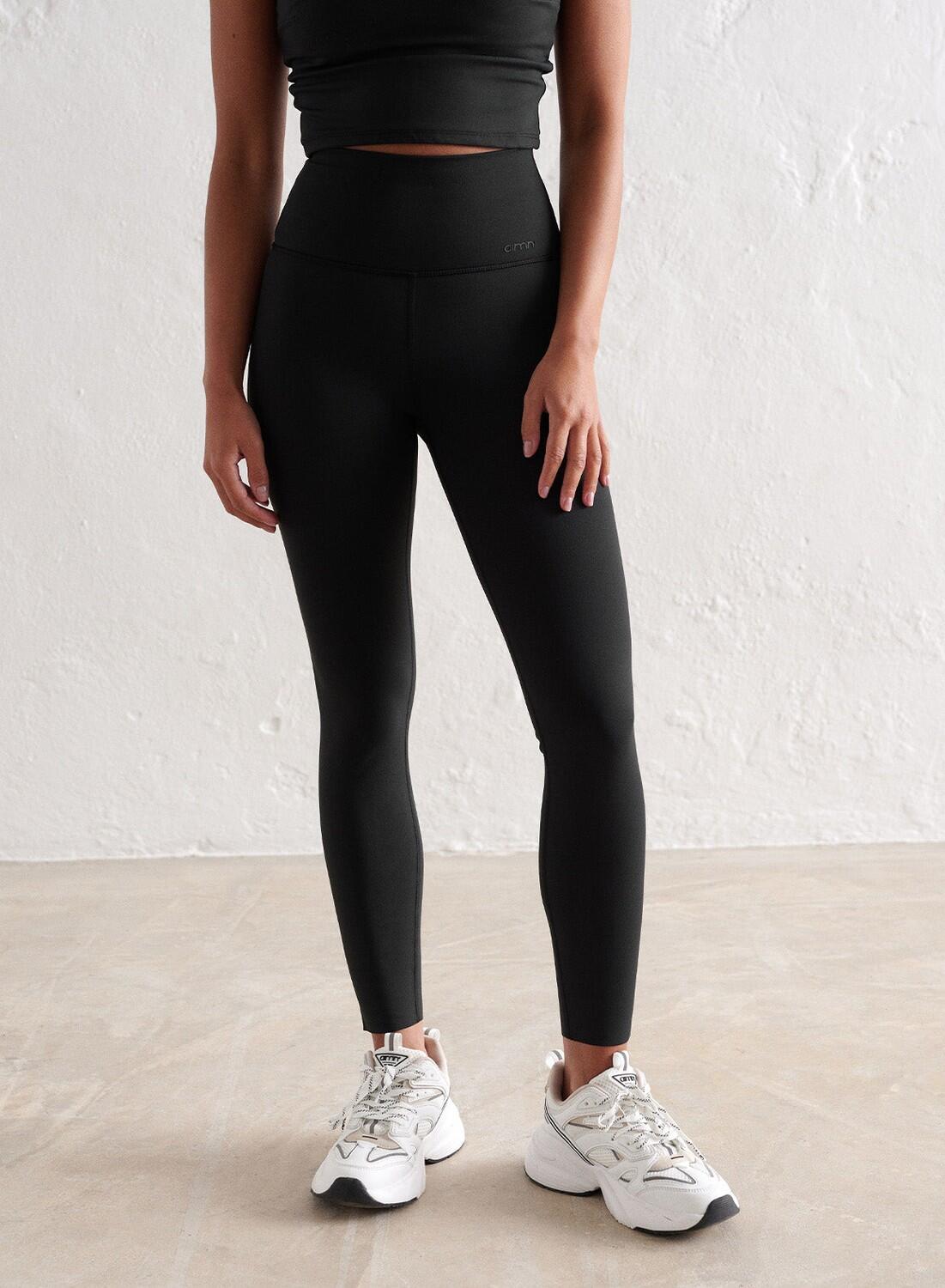 Mujer Leggings Petite Transpirables A Prueba de Sentadillas Negro 2/7