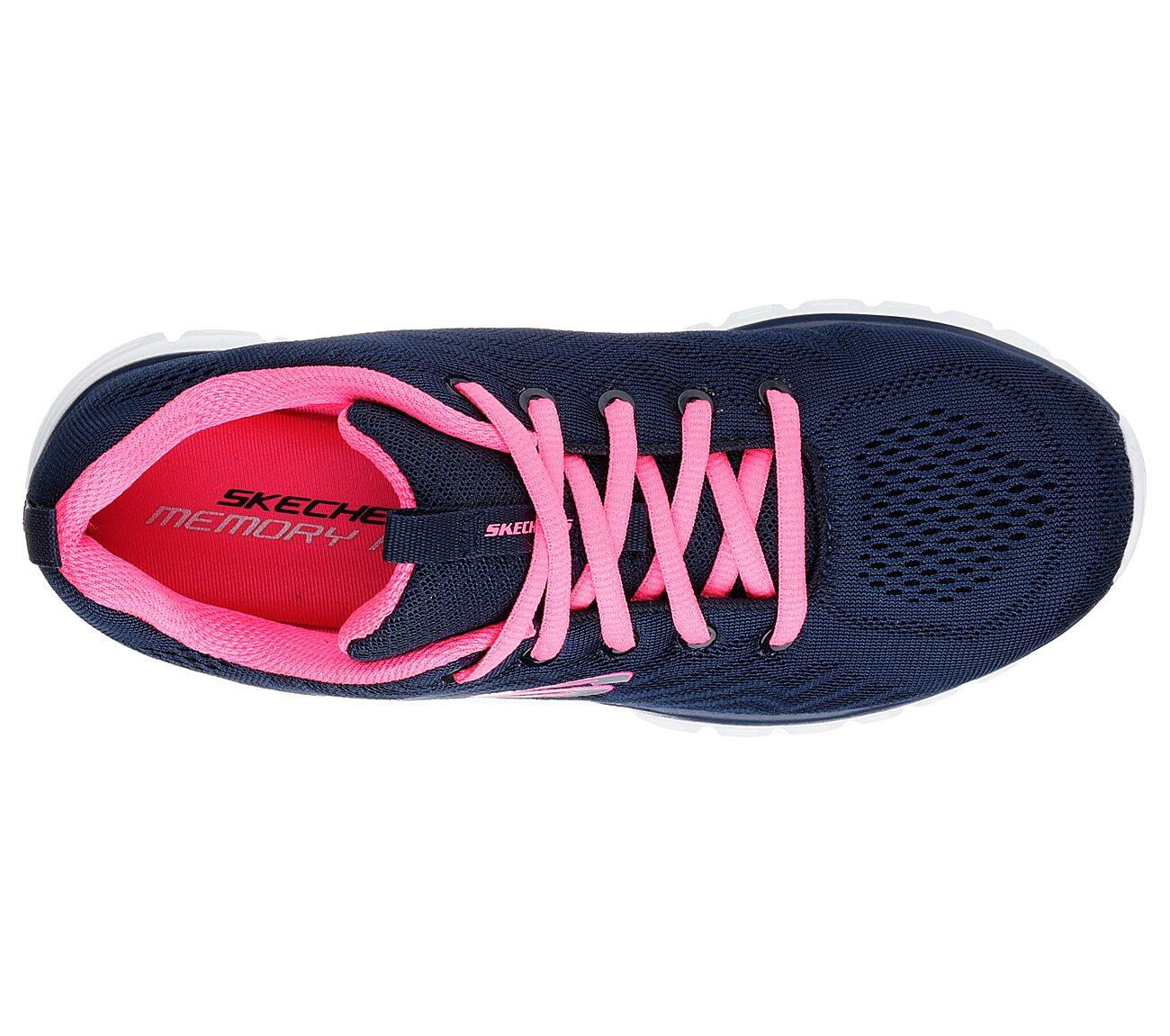 Skechers Sport Womens GRACEFUL GET CONNECTED WIDE FIT Sneakers Frauen 12615 Blau 3/5