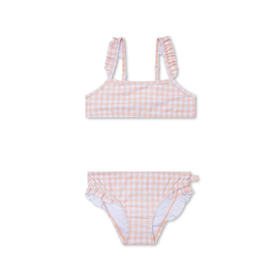 SWIM ESSENTIALS Swim Essentials | Bikini Quadri UV Arancione/Bianco Bambina