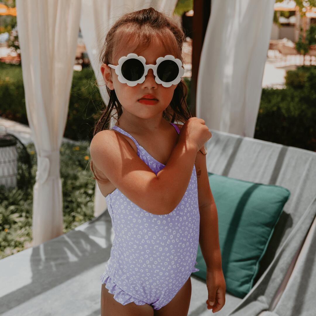 Swim Essentials | Costume Panterato intero bambina anti-UV Lilla 2/4