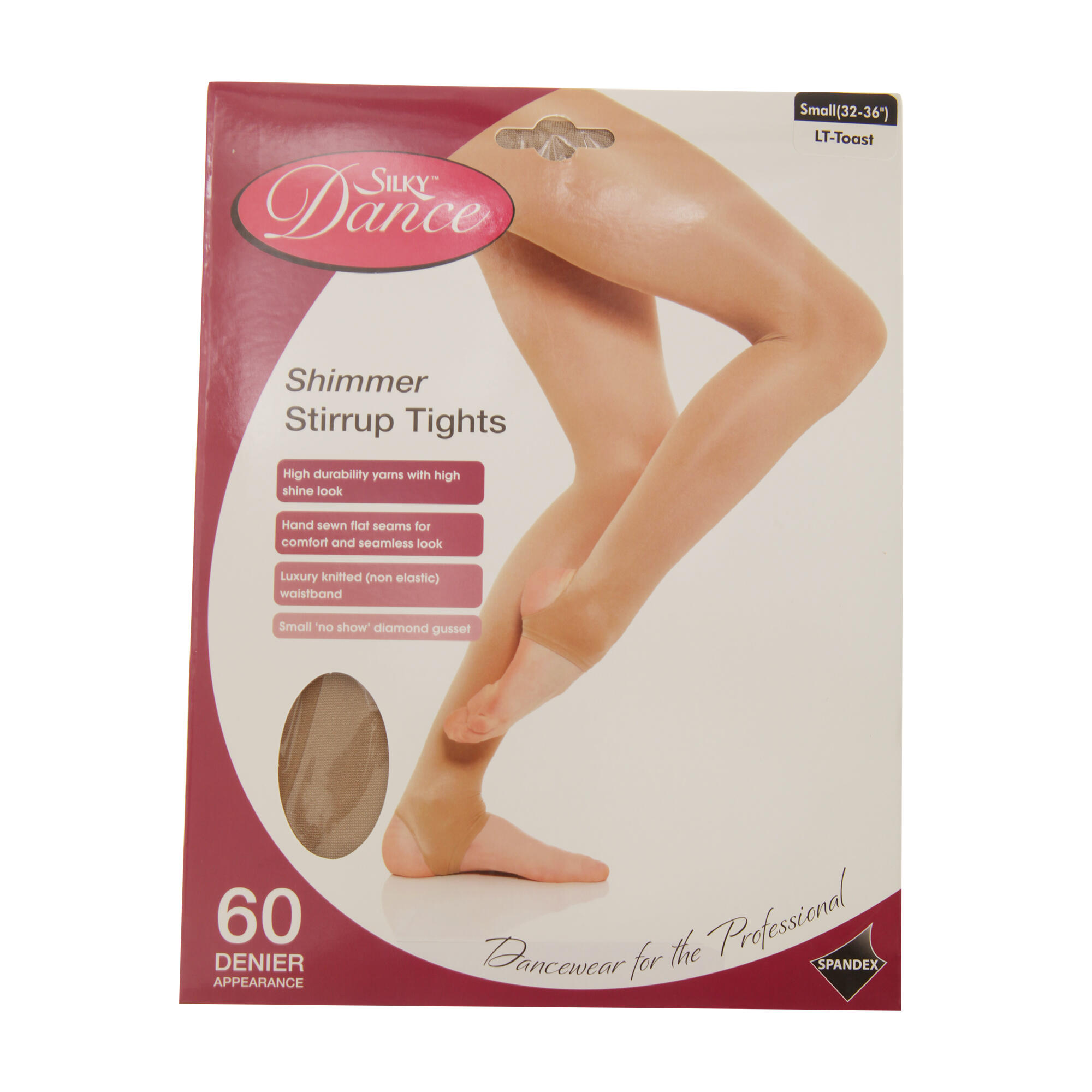 SILKY Womens/Ladies Dance Shimmer Stirrup Tights (1 Pair) (Toast)