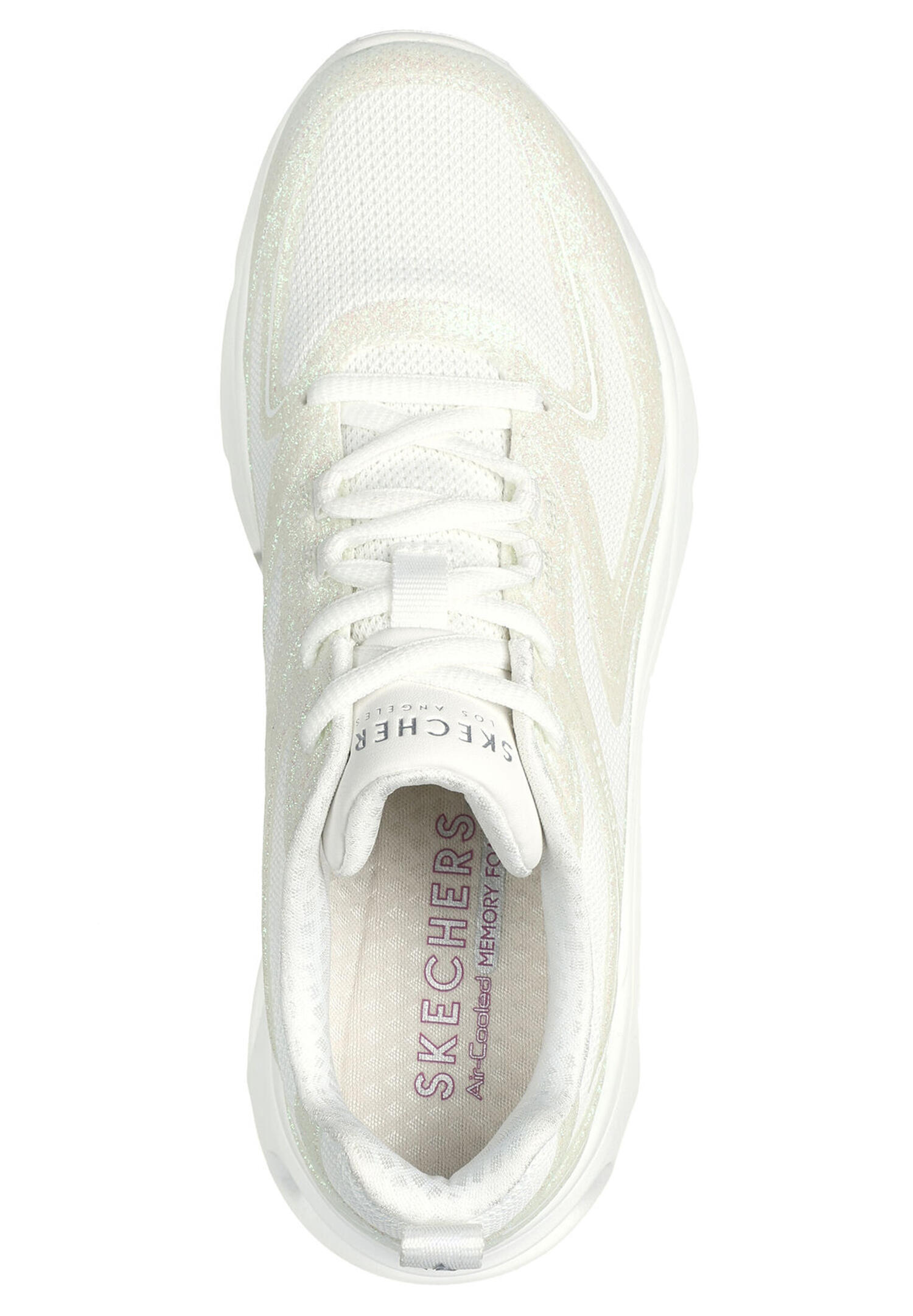 Chaussures Femmes Skechers Tresair Uno Glitairy blanc 3/7