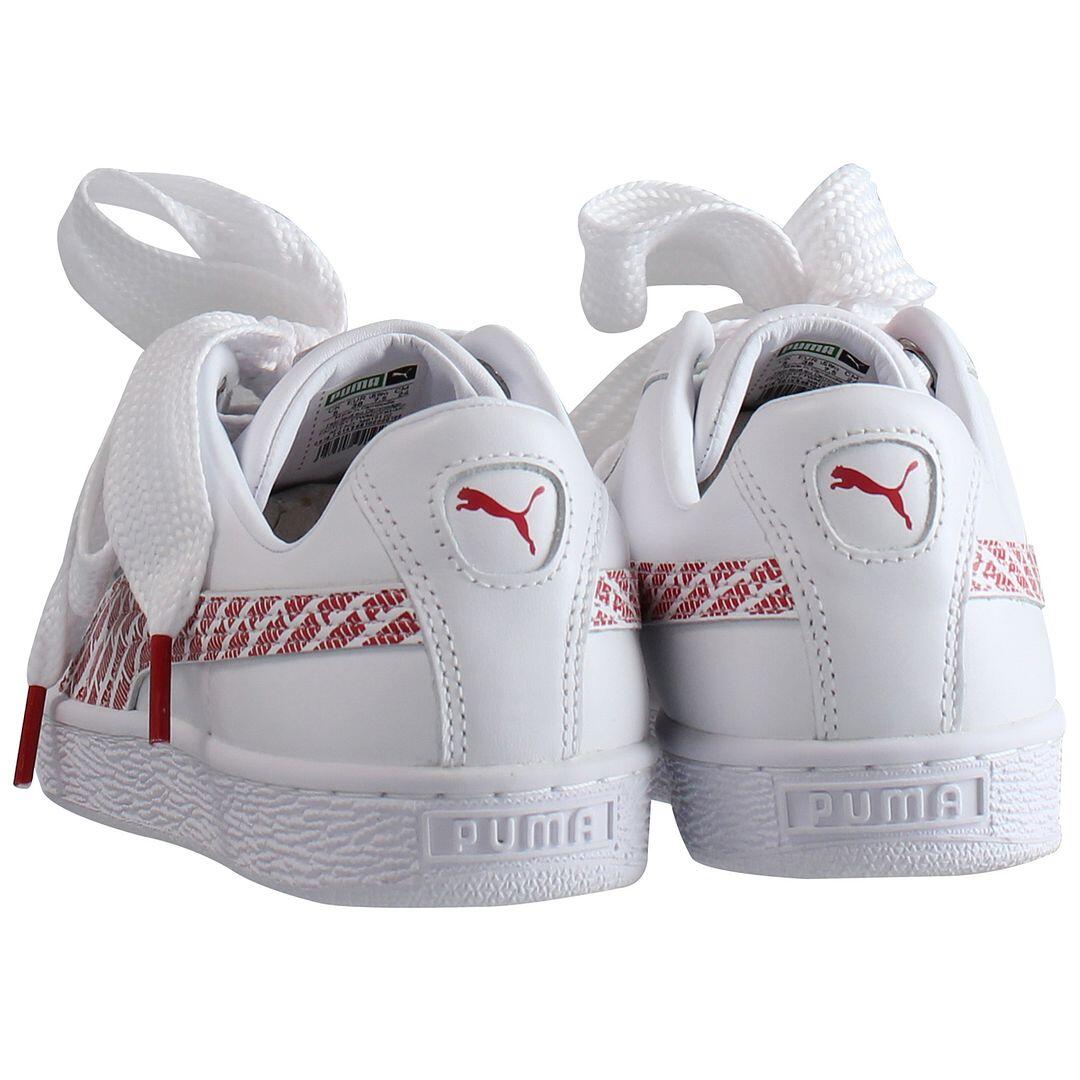 Puma Basket Heart AOP Womens White Trainers PUMA Decathlon
