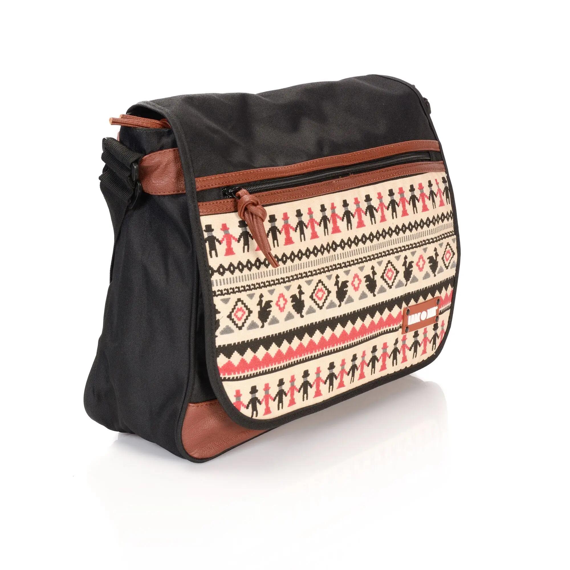 Geanta umar Maya 36x12x29 cm, 300 gr, negru / maro 2/5