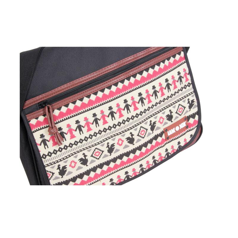 Geanta umar Maya 36x12x29 cm, 300 gr, negru / maro