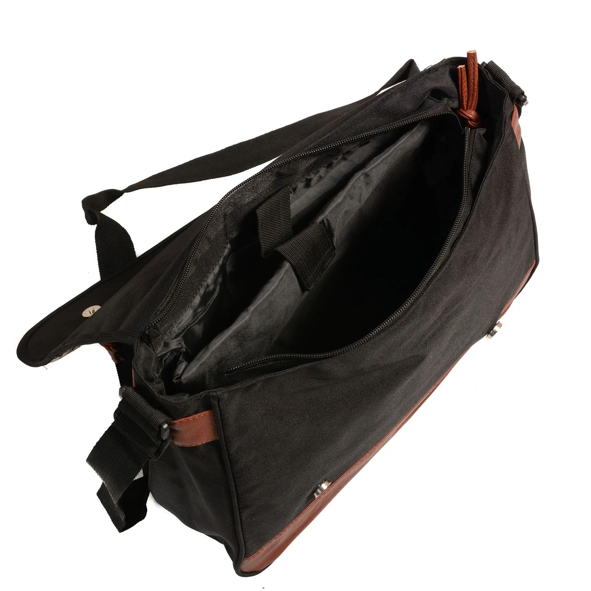 Geanta umar Maya 36x12x29 cm, 300 gr, negru / maro 4/5