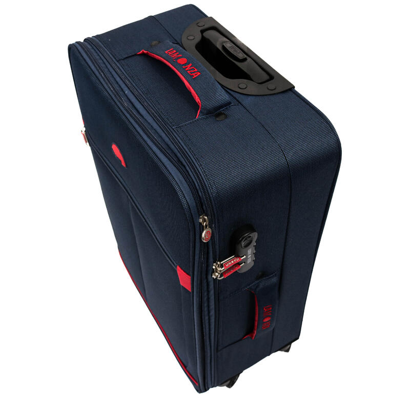 Troler Dortmund, Lamonza, 80x46x28 cm, 3.4 kg, expandabil 30%, albastru
