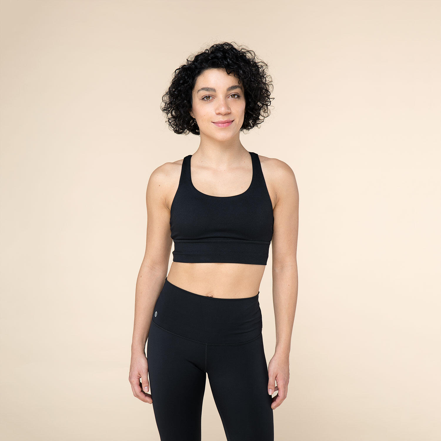 Sports Bra, Yoga BH, schwarz M 2/6
