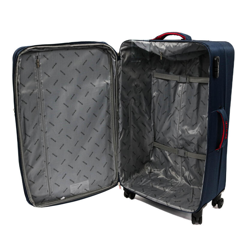 Troler Dortmund, Lamonza, 80x46x28 cm, 3.4 kg, expandabil 30%, albastru