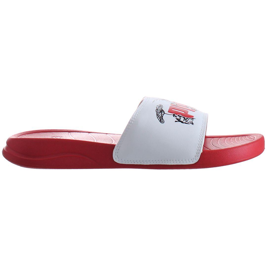 Puma Popcat Tokyo Mens White/Red Sliders 3/5