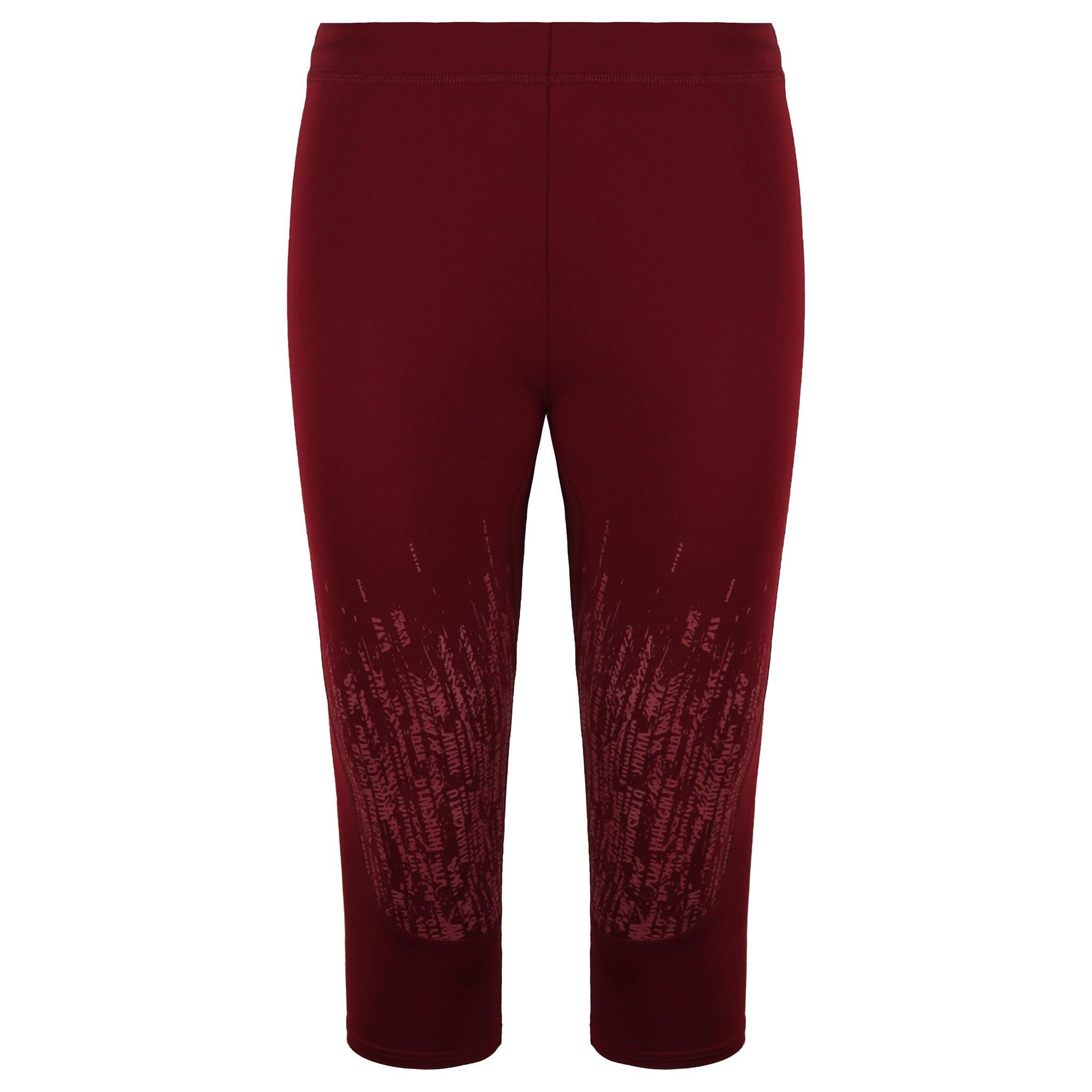Gymshark Combat Womens Burgundy Cropped Leggings 1/4