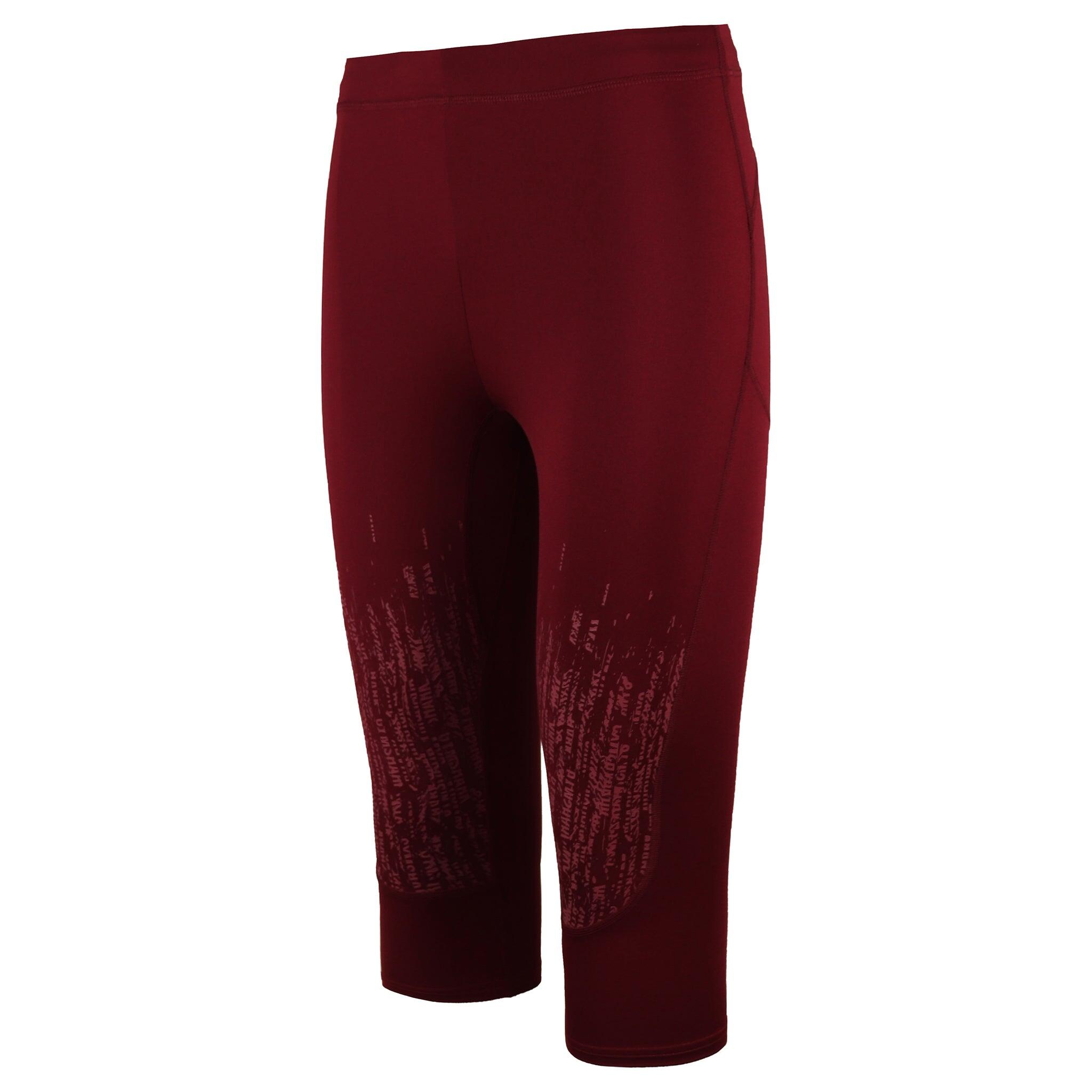 Gymshark Combat Womens Burgundy Cropped Leggings 2/4