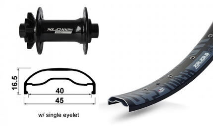 Roue avant 6 vis XLC TA-15 Rodi Ready 40 D.32T.110 Boo.A/Oe.