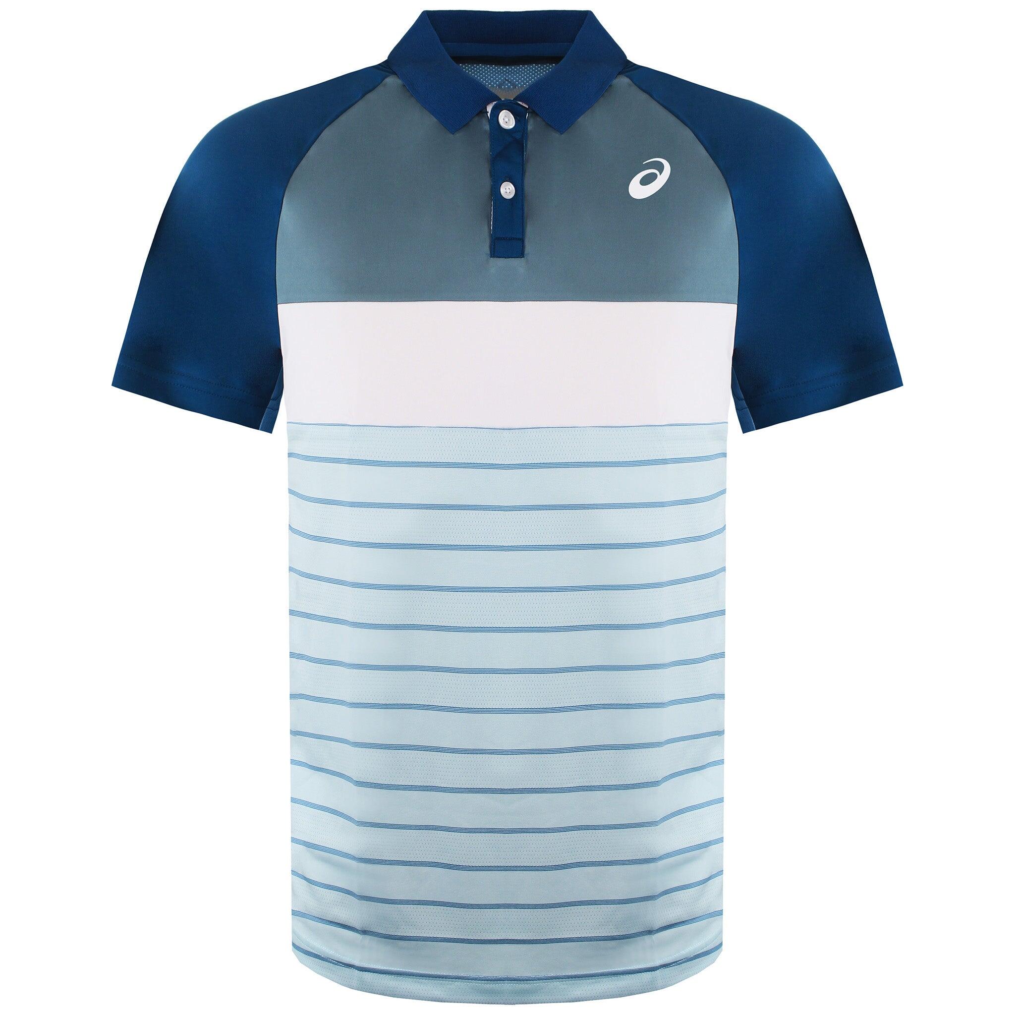 Asics Court Mens Blue Tennis Polo Shirt 1/1