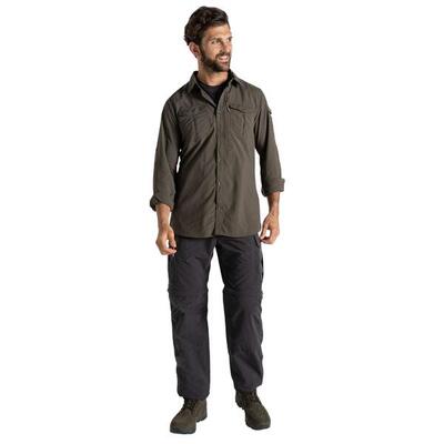 Heren adventure iii nosilife shirt met lange mouwen (bosgroen)