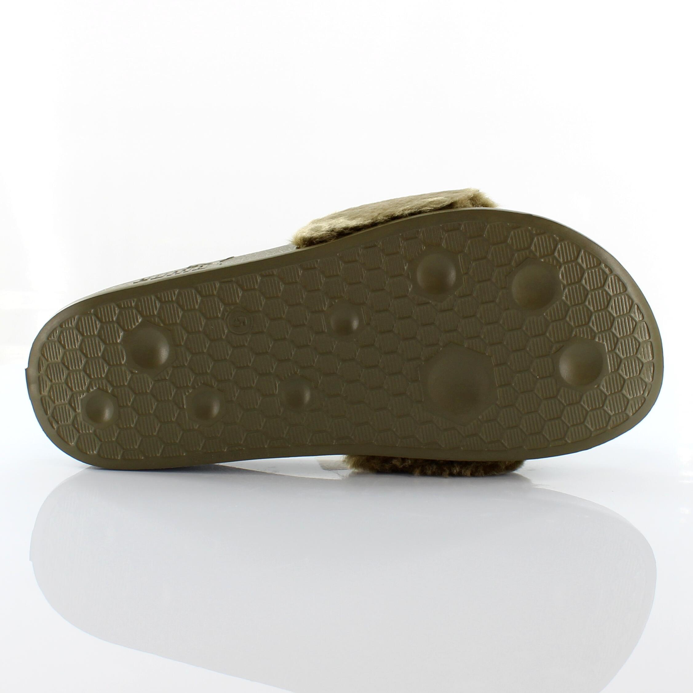 PUMA Puma x Leadcat Fenty FU Fur Womens Olive Sliders