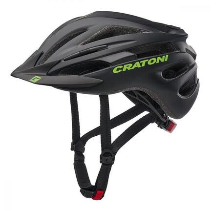 Cratoni Fahrradhelm Pacer Jr. Junior black-lime matt Größe S-M (54-58 cm)...