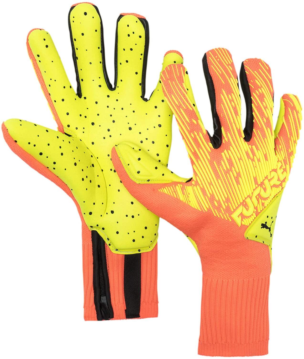 PUMA Puma Future Grip 5.1 Hybrid Mens Orange/Yellow Goalkeeper Gloves