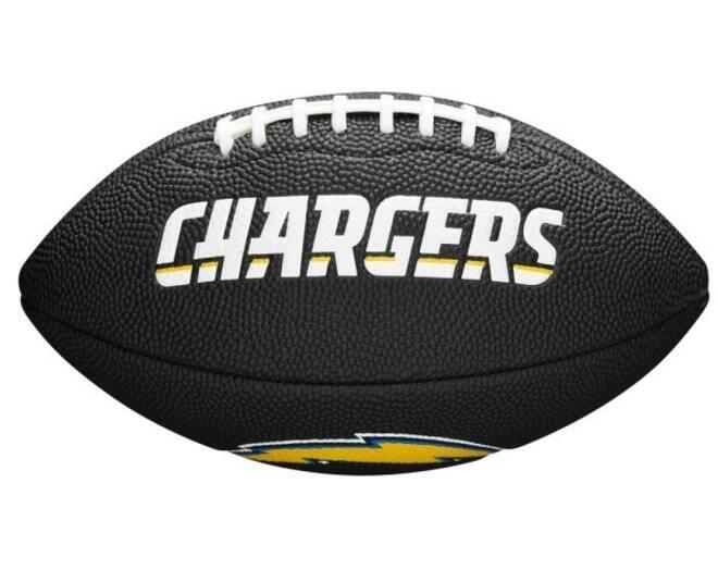 WILSON Wilson F1533XB Edição preta NFL Mini Soft Tou Equipa Chargers