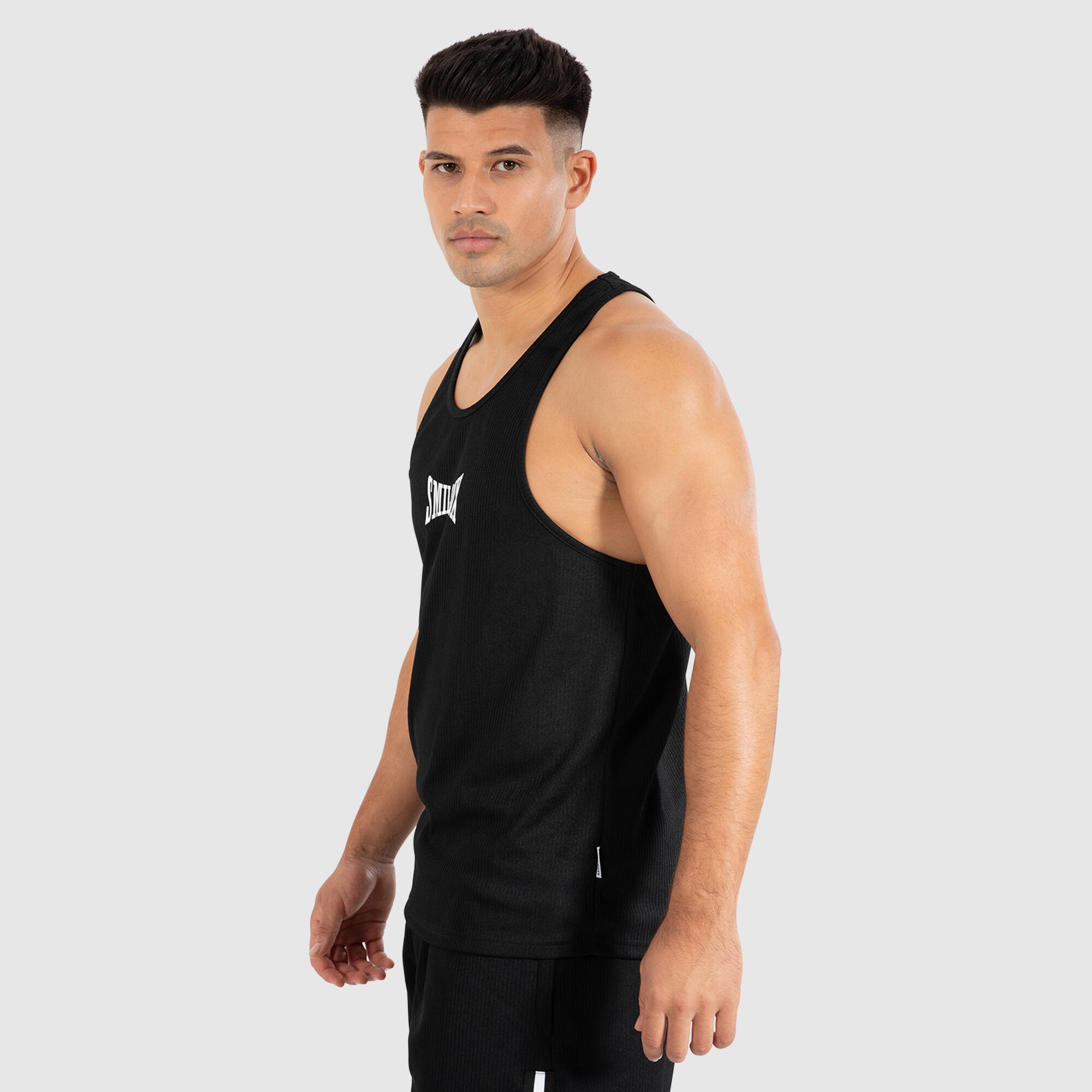 Herren Stringer Top Classic Ripp Schwarz 2/6