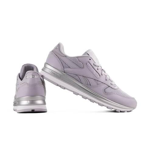 Chaussures Femmes Reebok Cl Lthr gris 3/4
