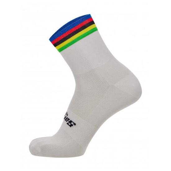 Santini Calzini unisex per i Campionati del Mondo UCI Bianco