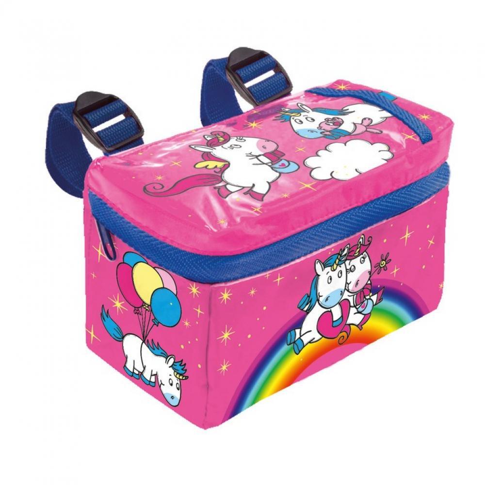 Bike Fashion Lenkertasche Einhorn pink, mit Motiv, 180x100x80mm 2/2