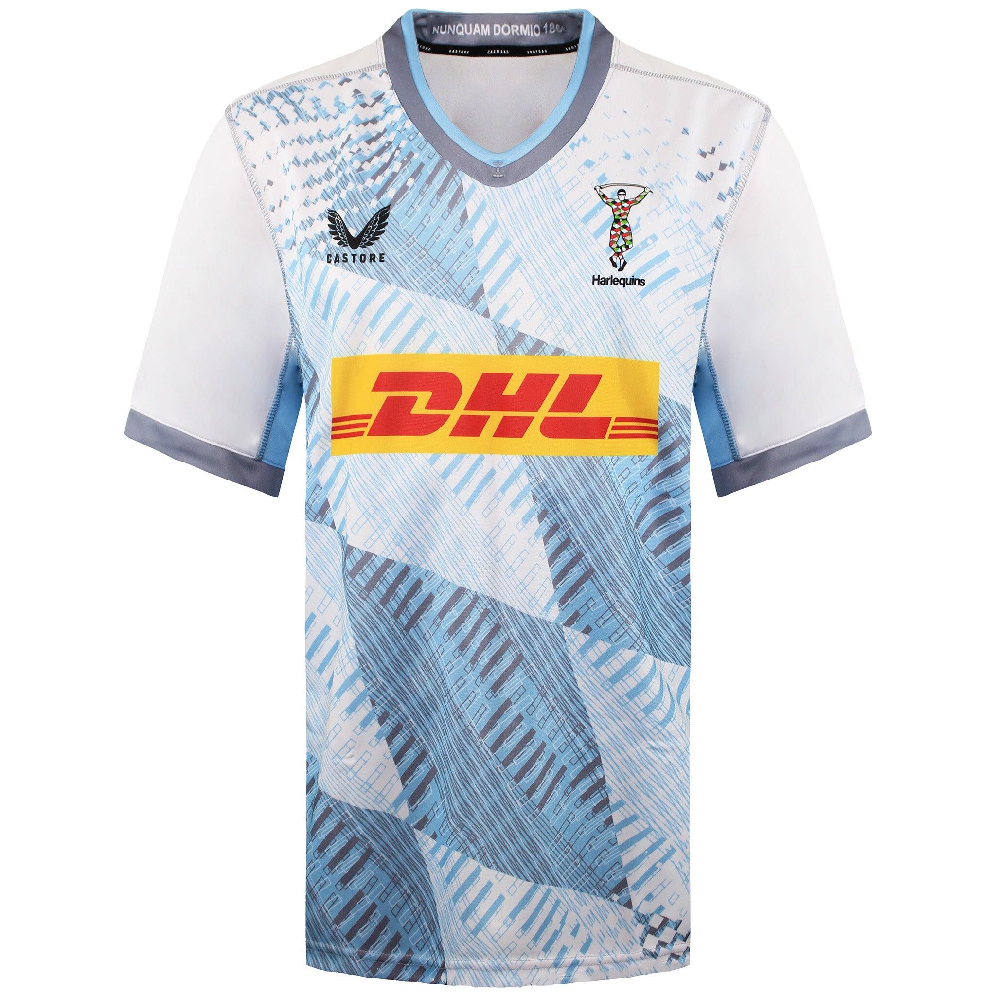 Castore Harlequins Mens White/Blue Rugby Shirt 1/1