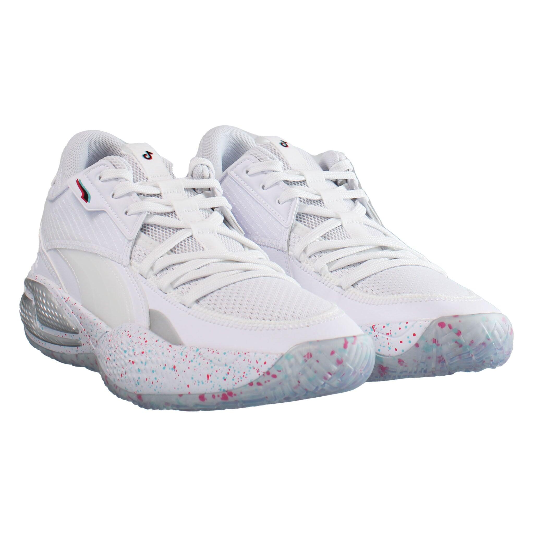Puma Court Rider TikTok Mens White Tennis Shoes 1/5