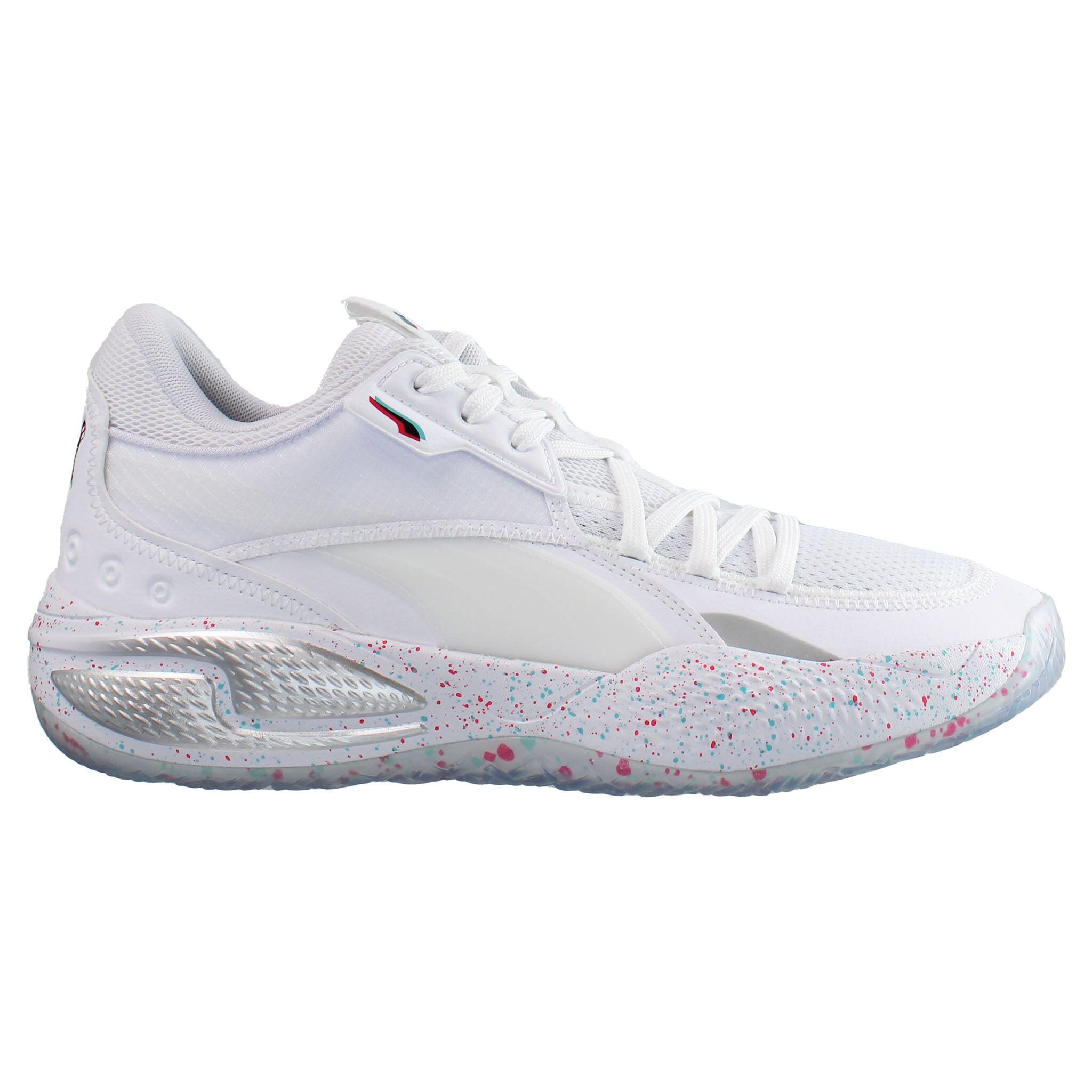 Puma Court Rider TikTok Mens White Tennis Shoes 3/5