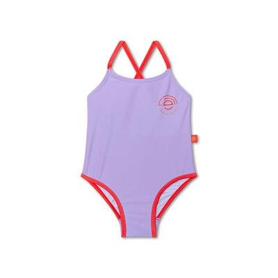 Swim Essentials | Costume Unicolore intero bambina anti-UV Viola