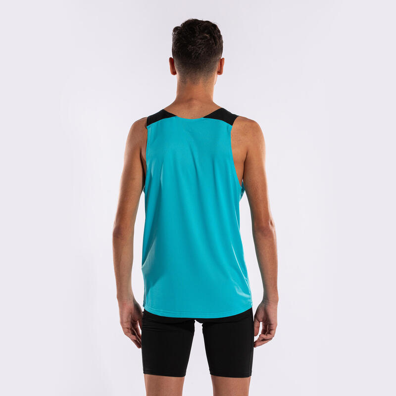 Tricou pentru alergare fără mâneci 904 Elite X turcoaz-fluorescent-negru