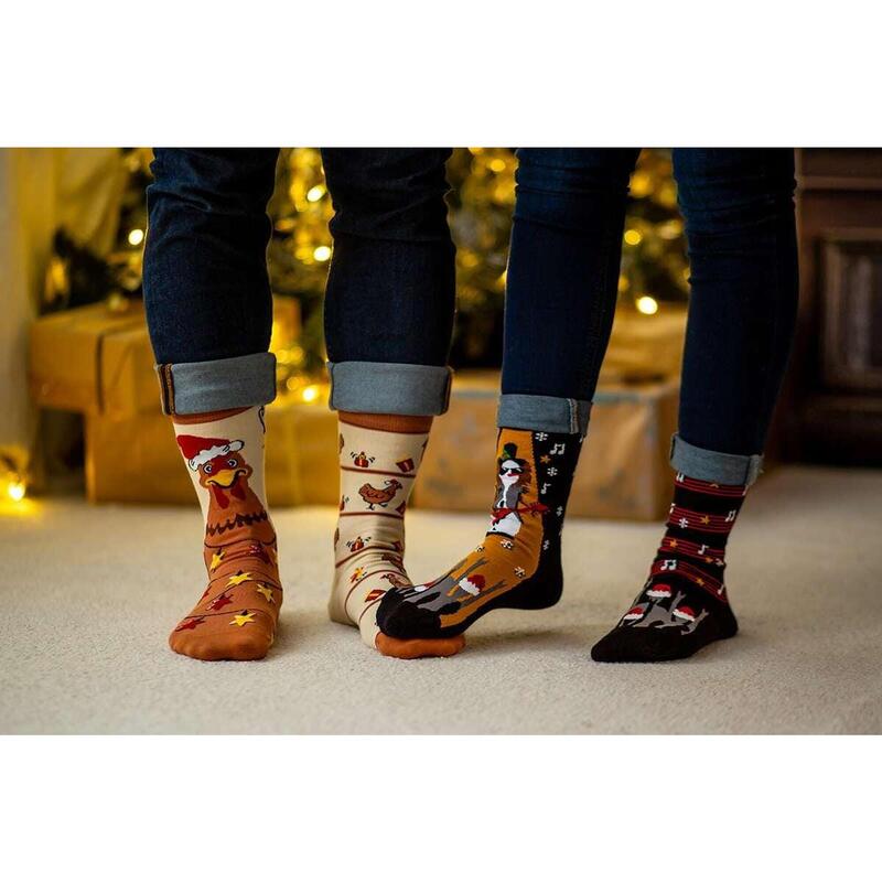 Sosete din bumbac de Craciun Arty Socks Om de Zapada Rocker Negru