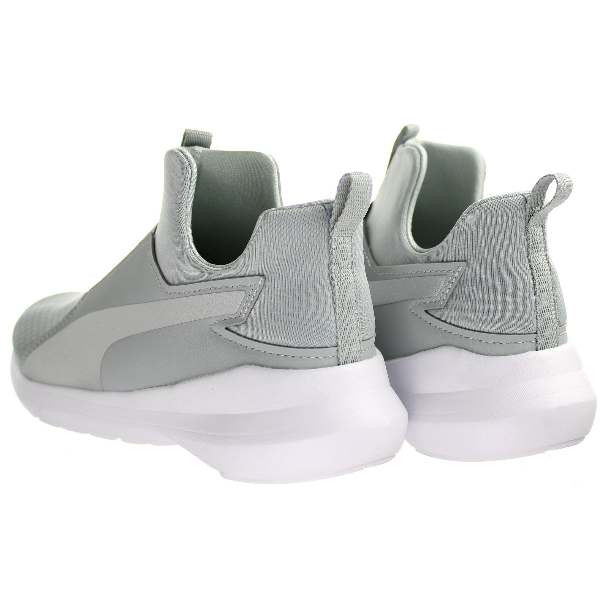 Puma Rebel Mid Quarry Womens Silver Trainers 3/5