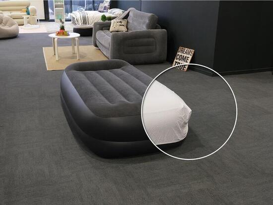 Pack matelas gonflable Pillow Rest Raised 1 place + Drap housse