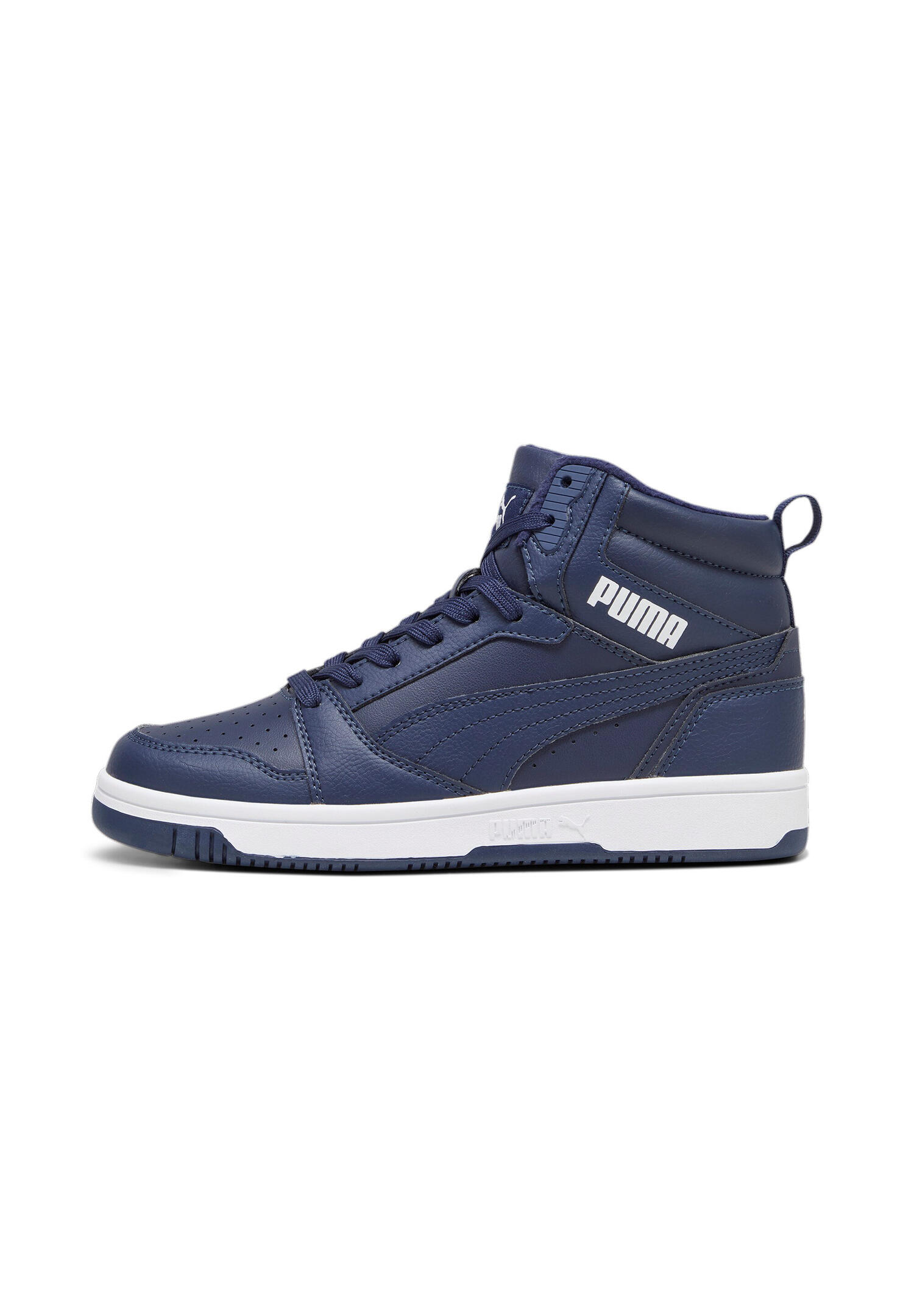 Puma Rebound V6 MID WTR JR Unisex Kinder Sneaker gefüttert 394685 03 3/4